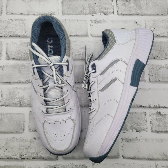 NWOB OrthoFeet 640 Pacific Palisades White Blue Sneakers Men's Size 11 Medium - Picture 1 of 6